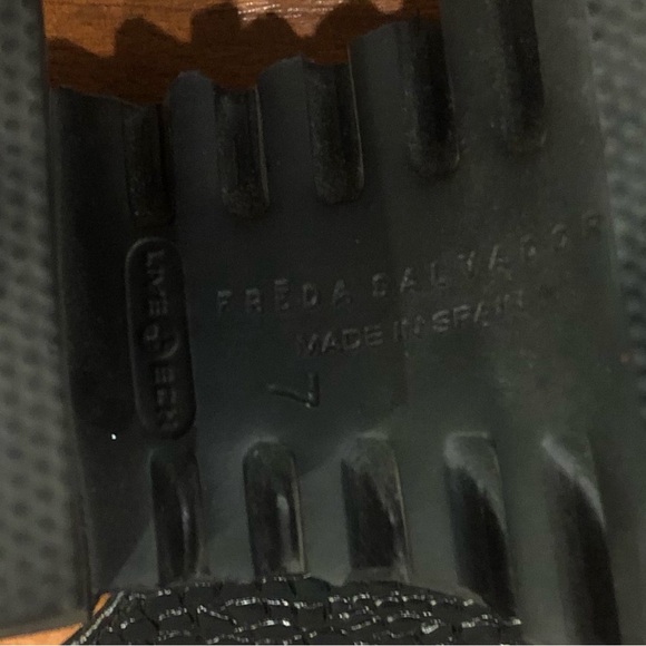 Freda Salvador Black Croc Leather Slingback Flats Women's US 7 - Picture 7 of 7